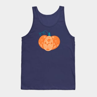 Orange Decorative Pumpkin Tank Top